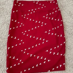 Lularoe Bird Print Pencil Skirt